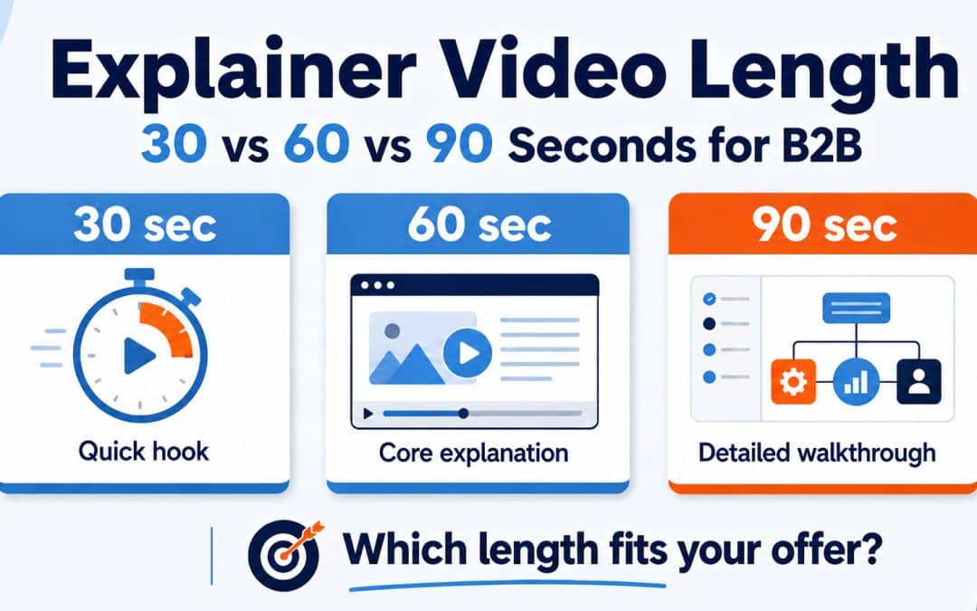30 vs 60 vs 90 Second Explainer Videos: Which Length Fits Your B2B Offer?
